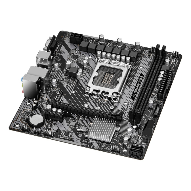 ASRock H610M-HVS/M.2 R2.0 Intel LGA 1700 m-ATX Motherboard - Black