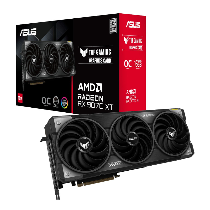 Asus TUF Gaming Radeon RX 9070 XT OC Edition 16GB GDDR6 Graphics Card - Black