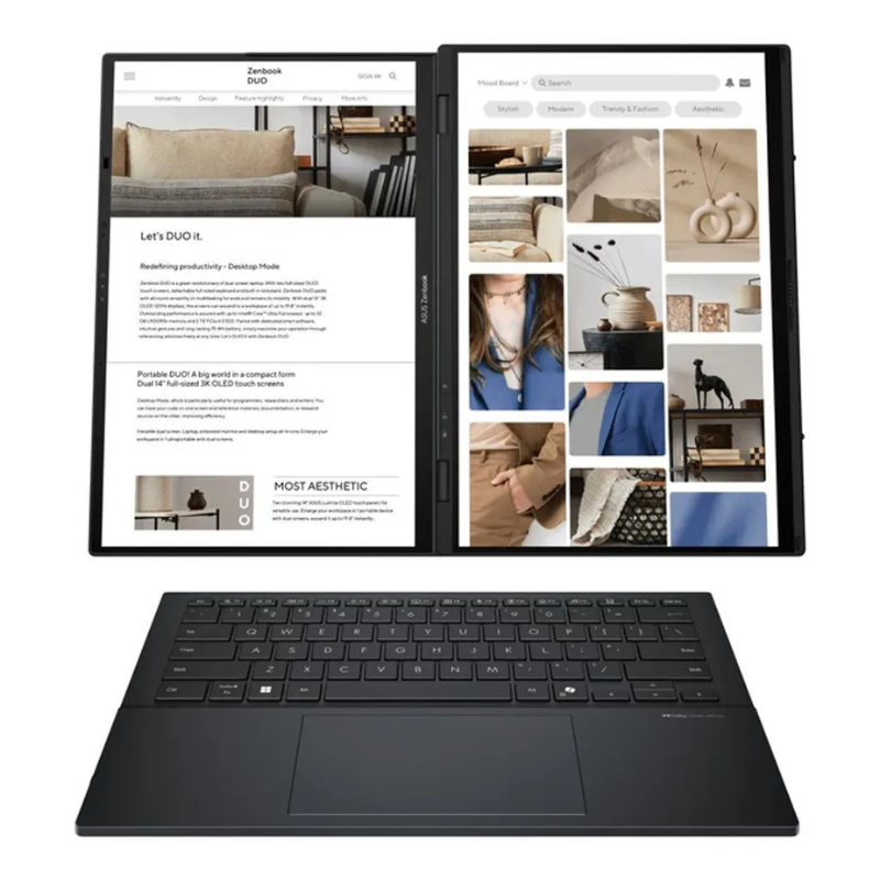 Asus Zenbook DUO UX8406 14-inch 3K OLED 2-in-1 Laptop - Intel Core Ultra 9 285H 2TB SSD 32GB RAM - Grey