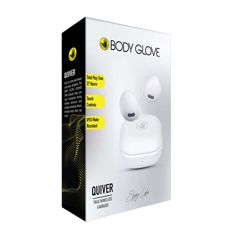 Body Glove Quiver True Wireless Earbuds - White