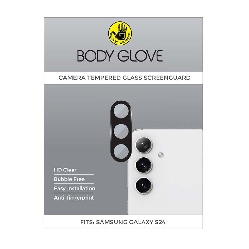 Body Glove Samsung Galaxy S24 Tempered Glass Camera Screen Protector - Black