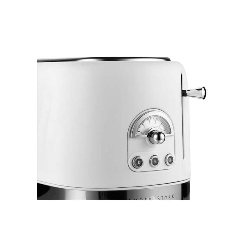 Boden Stark 2 Slice Stainless Steel Toaster - White - White