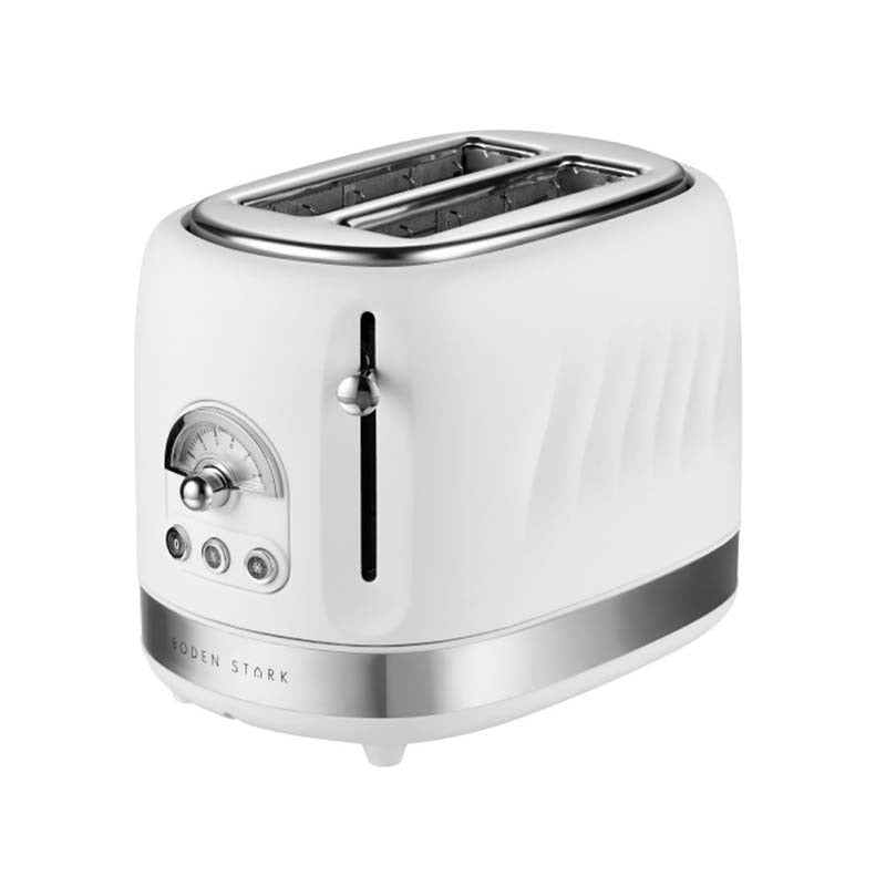 Boden Stark 2 Slice Stainless Steel Toaster - White - White