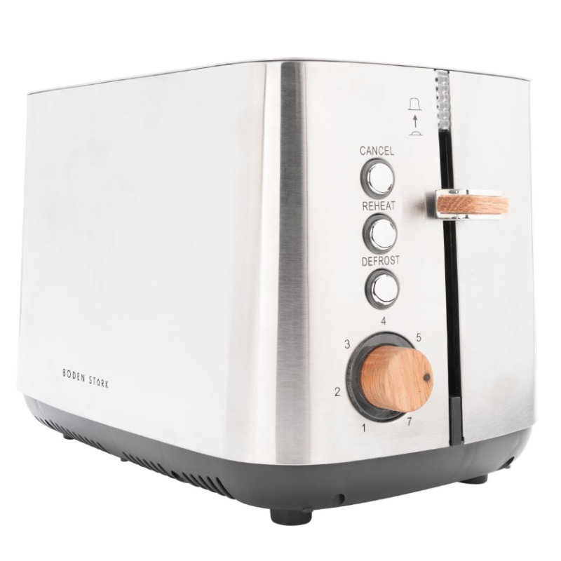 Boden Stark Anson Collection 2 Slice Stainless Steel Toaster - Silver