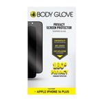 Body Glove Apple iPhone 16 Plus / iPhone 15 Plus Privacy Tempered Glass Screen Protector - Black - Black