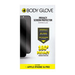 Body Glove Apple iPhone 16 Pro Privacy Tempered Glass Screen Protector - Black - Black