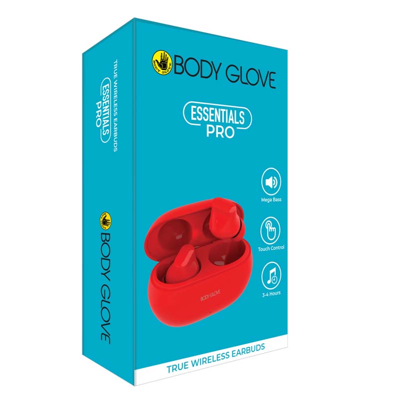 Body Glove Essentials TWS Pro Series Wireless Earbuds - Red