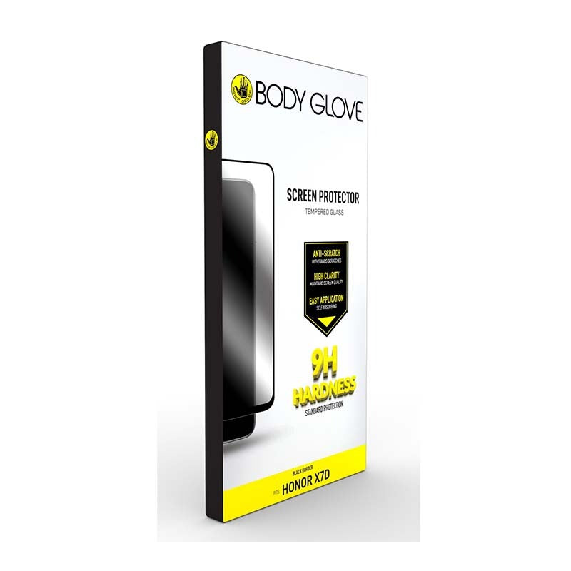 Body Glove Honor X7d Tempered Glass Screenguard - Black - Black