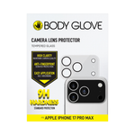 Body Glove iPhone 17 Pro Max Tempered Glass Camera Screen Protector- Black - Black