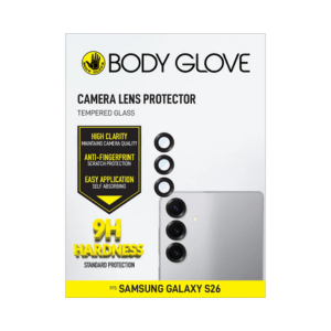Body Glove Samsung Galaxy S26 Tempered Glass Camera Lens Protector - Black - Black