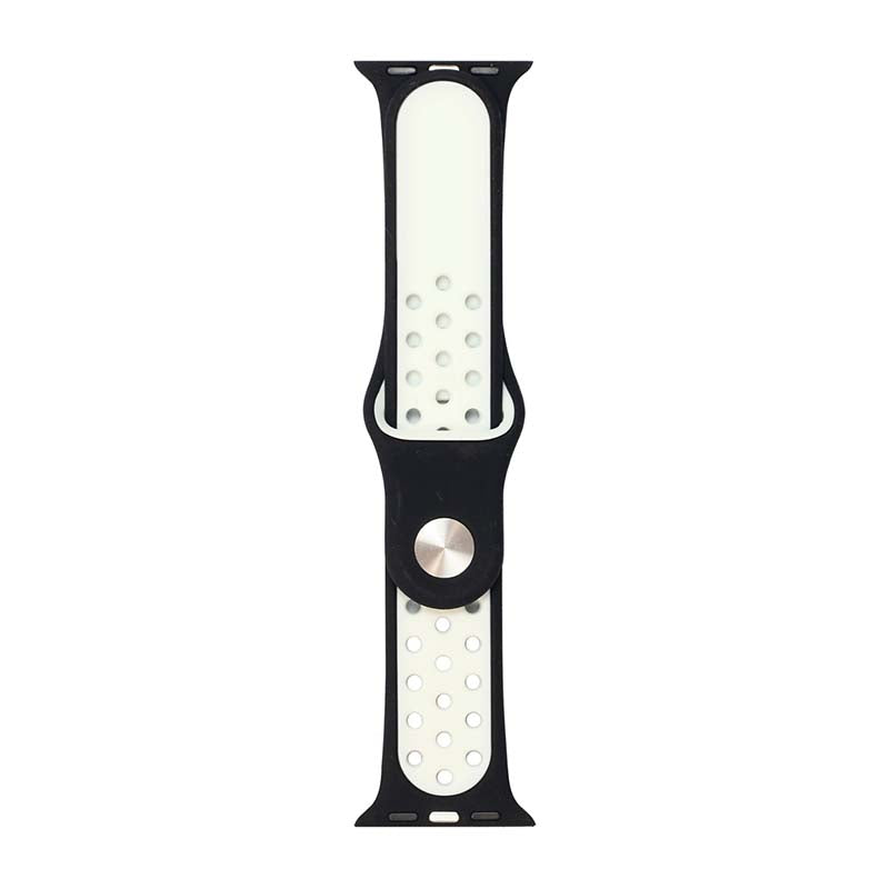 Body Glove Silicone Watch Strap Apple Watch Series 7 / 8 (41mm) - Black / White - Black / White
