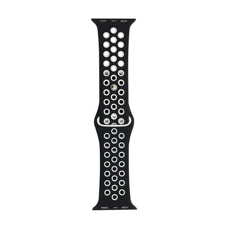 Body Glove Silicone Watch Strap Apple Watch Series 7 / 8 (41mm) - Black / White - Black / White