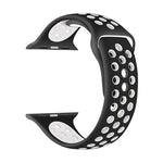 Body Glove Silicone Watch Strap Apple Watch Series 7 / 8 (41mm) - Black / White - Black / White