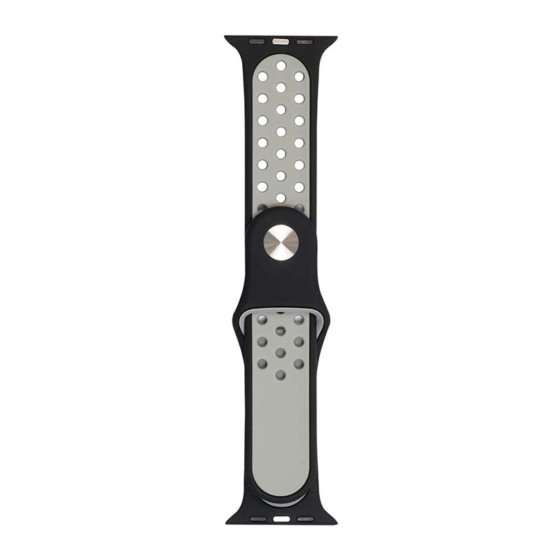 Body Glove Silicone Watch Strap Apple Watch Series 7 / 8 (44mm/45mm/49mm) - Black / Grey - Black/Grey