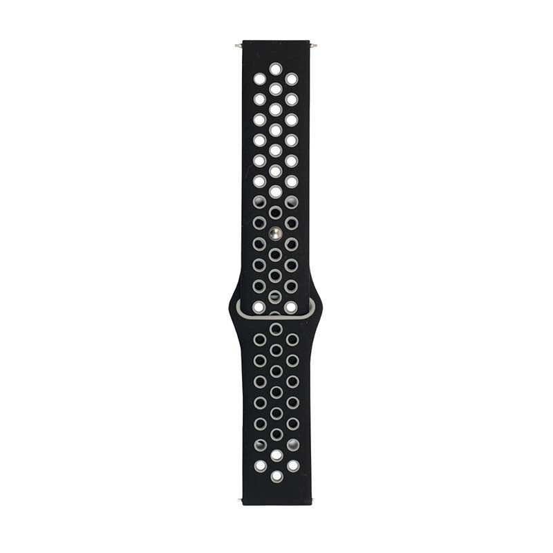 Body Glove Silicone Watch Strap Samsung Galaxy Watch Series 6 /5 / 4 (44mm/45mm) - Black / Grey - Black/Grey