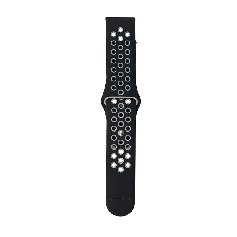 Body Glove Silicone Watch Strap Samsung Galaxy Watch Series 6 /5 / 4 (44mm/45mm) - Black / Grey - Black/Grey