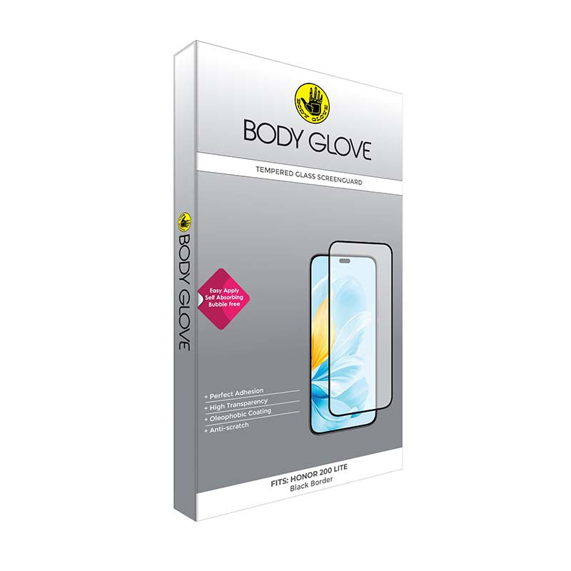 Body Glove Tempered Glass Screen Protector Honor 200 Lite - Black - Black