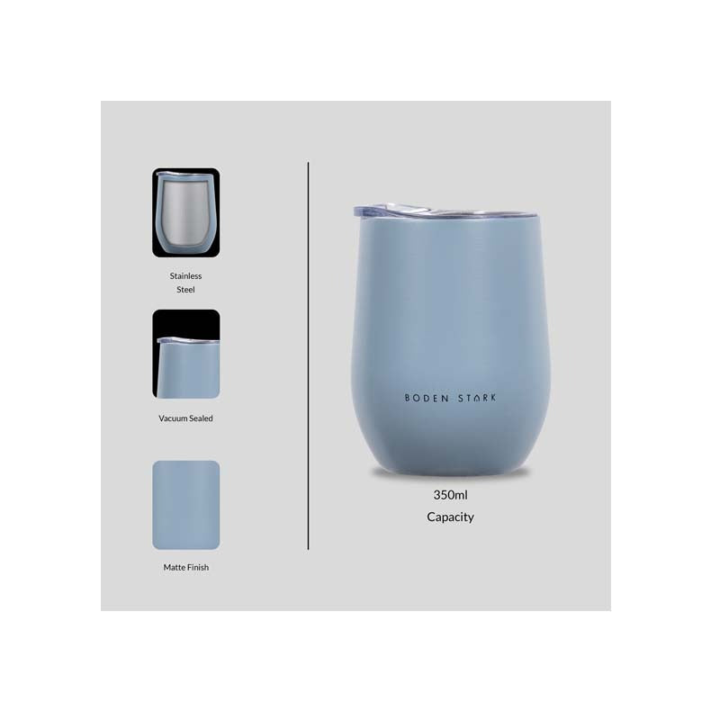 Boden Stark Stainless steel 350 ml Tumbler Flask - Blue
