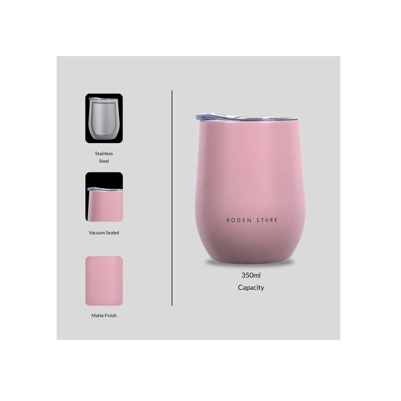 Boden Stark Stainless steel 350 ml Tumbler Flask - Pink