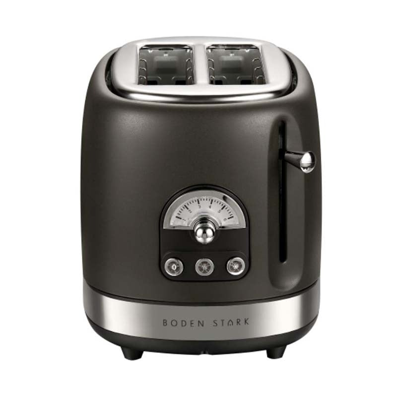 Boden Stark 2 Slice Stainless Steel Toaster - Charcoal