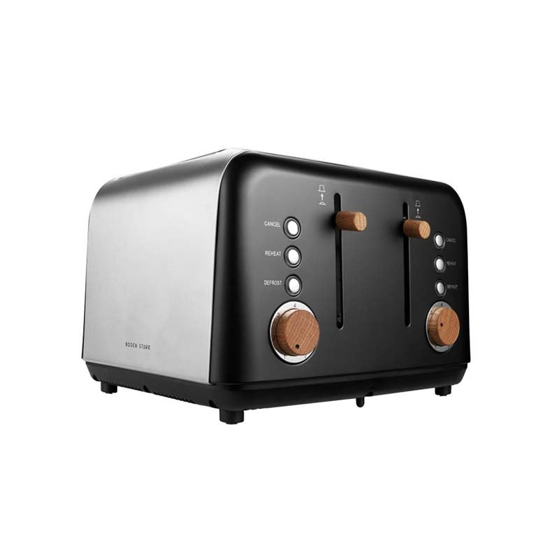 Boden Stark Anson Collection 4 Slice Stainless Steel Toaster - Black
