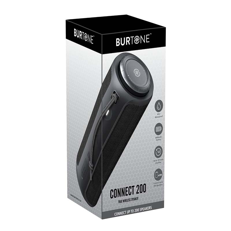 Burtone Large Connect 200 Bluetooth Speaker - Black - Black