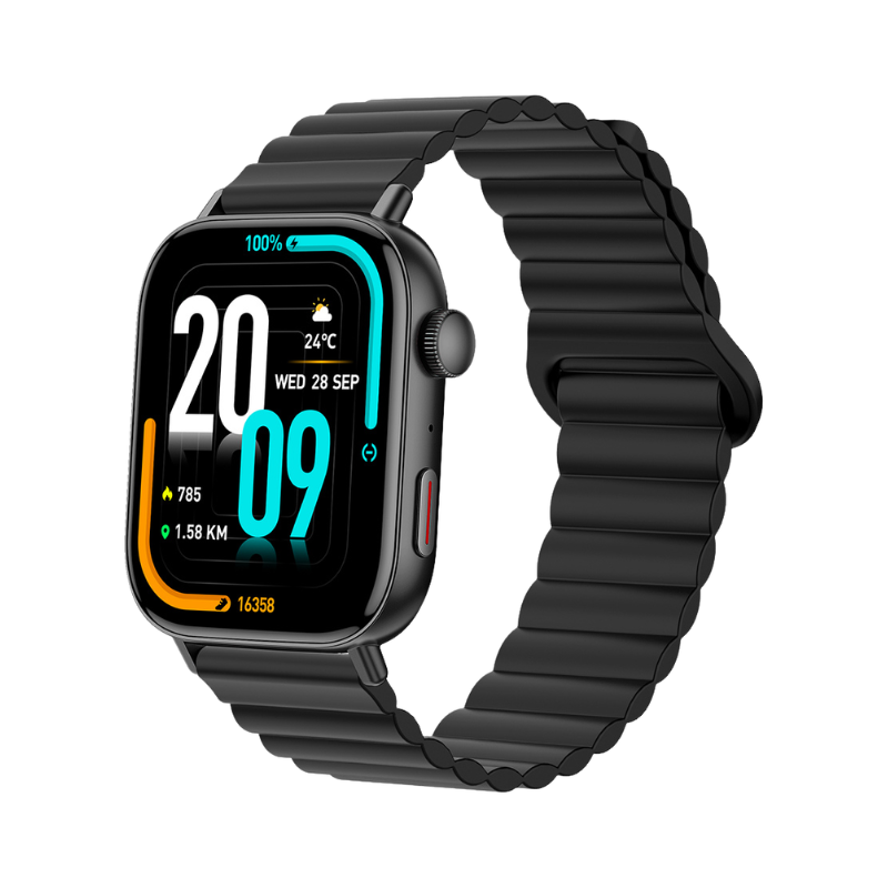 COLMI C8 Max Smart Watch Best Chip Outdoor Waterproof Magnetic Bands - Black