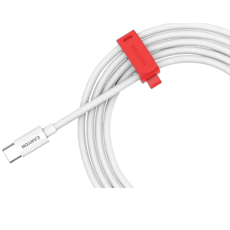 Canyon Cable CC100AB Type-C to Type-C 100W Braided 2m - White - White