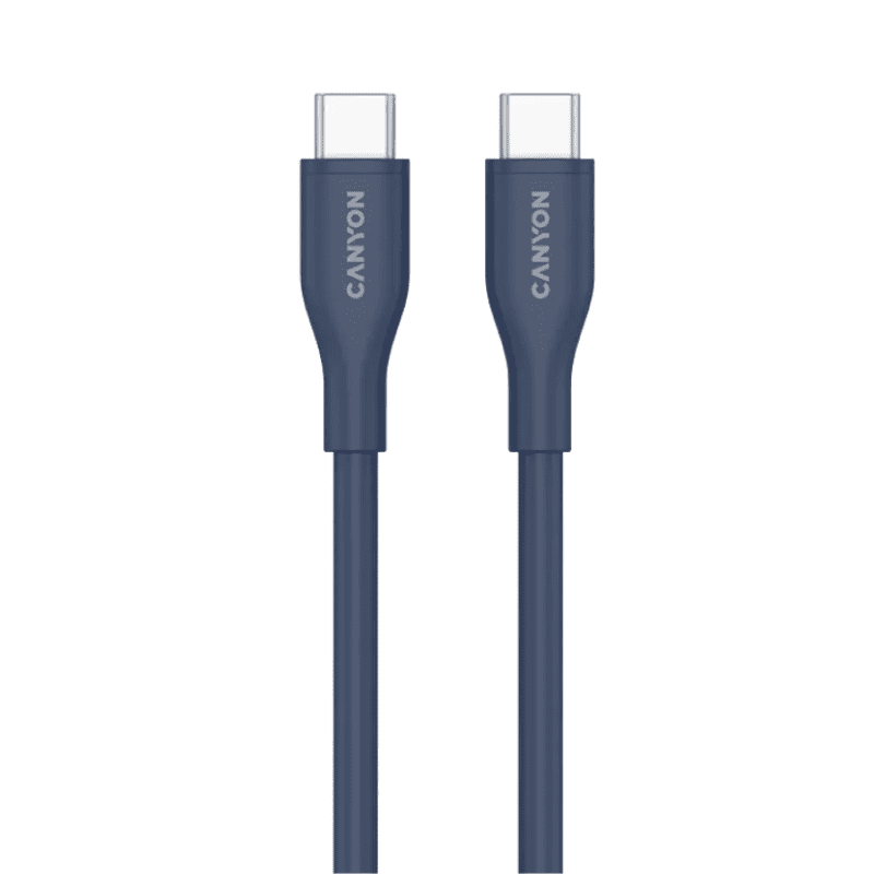 Canyon Cable CC60SC10 Type-C to Type-C 60W 1m Silicon - Dark blue - Blue
