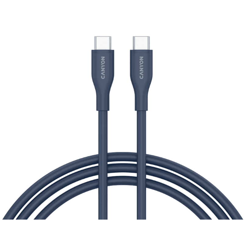 Canyon Cable CC60SC10 Type-C to Type-C 60W 1m Silicon - Dark blue - Blue