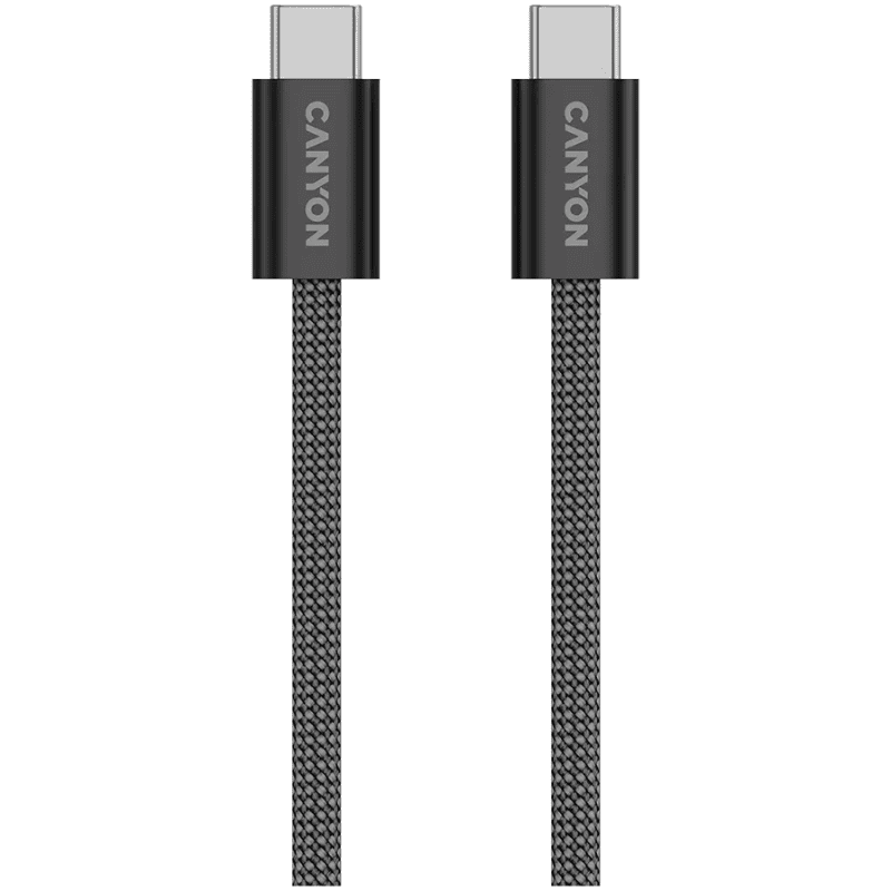 Canyon Cable OnWire 60MG Type-C to Type-C 60W Magnet Braided 1m - Black - Black