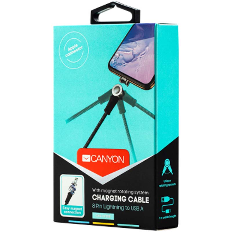 Canyon CFI-8 Lightning Magnetic Cable 10W 1m - Black