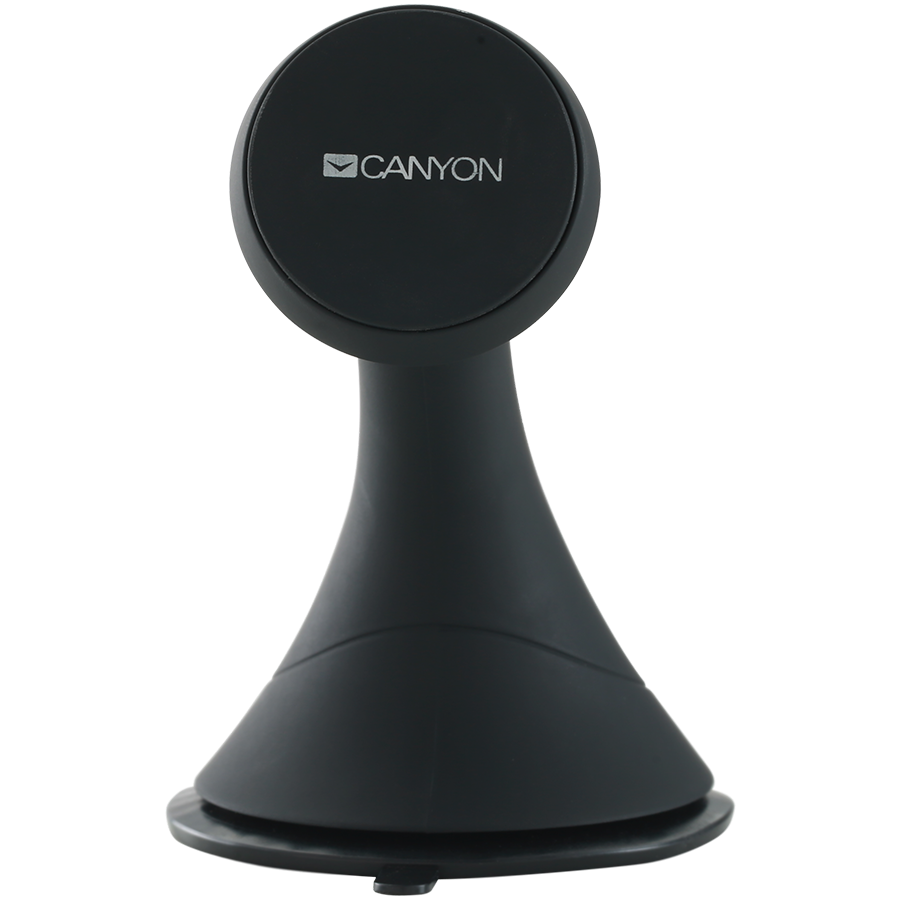 Canyon CH-6 Magnetic Car Holder With 2 Plates- Black - Black