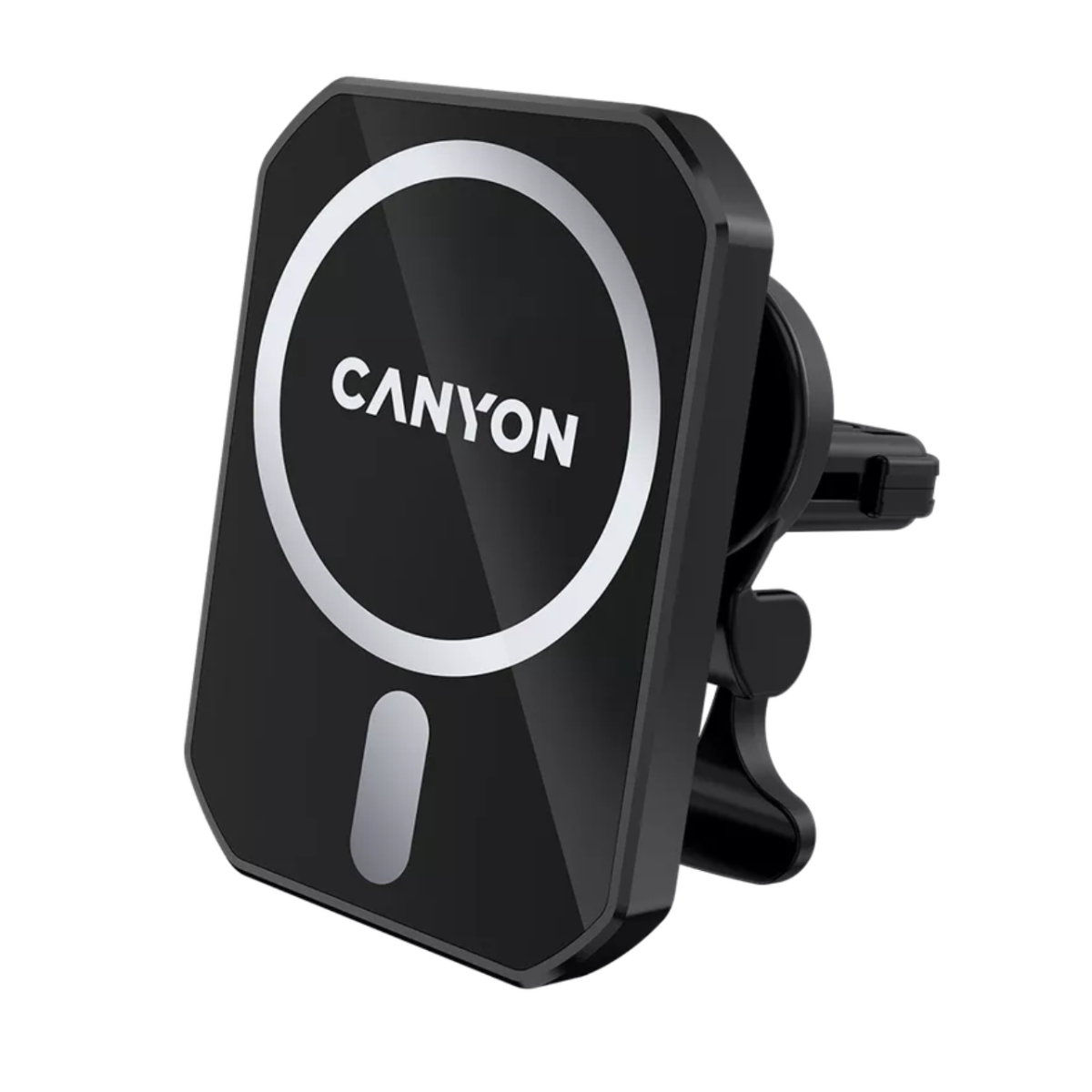Canyon Magnetic Car Holder + Wireless Charger - Black - Black