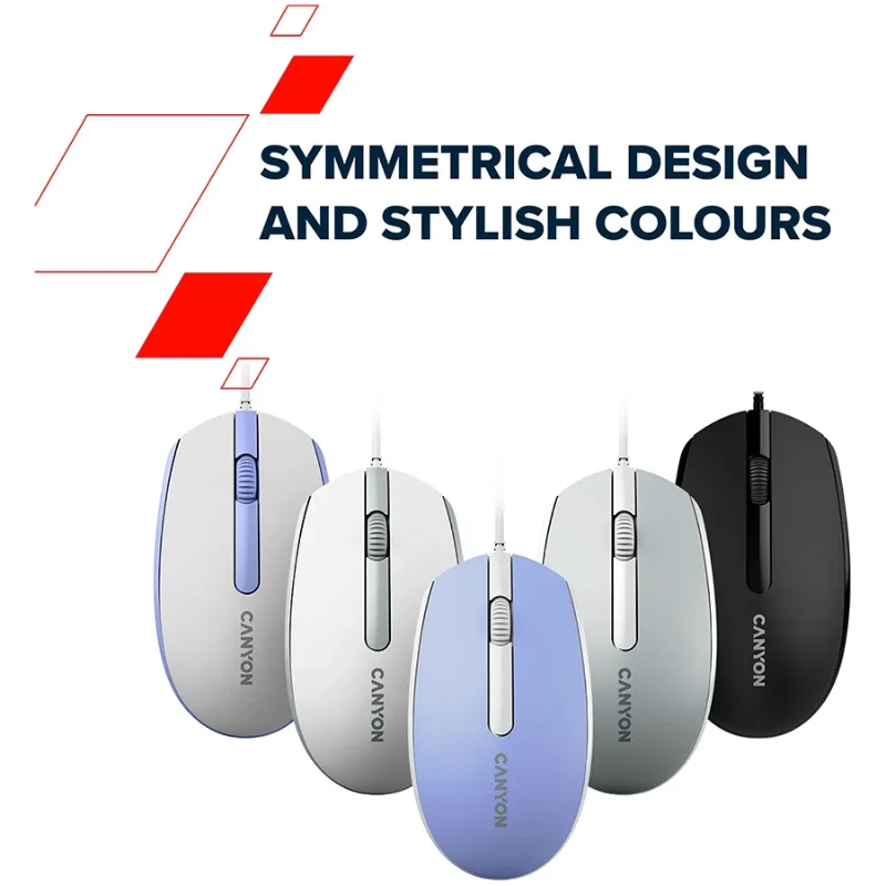 Canyon Mouse M-10 Wired - Dark grey - Grey