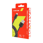 Canyon UM-1 Micro USB 5W 1m Cable - Black - Black