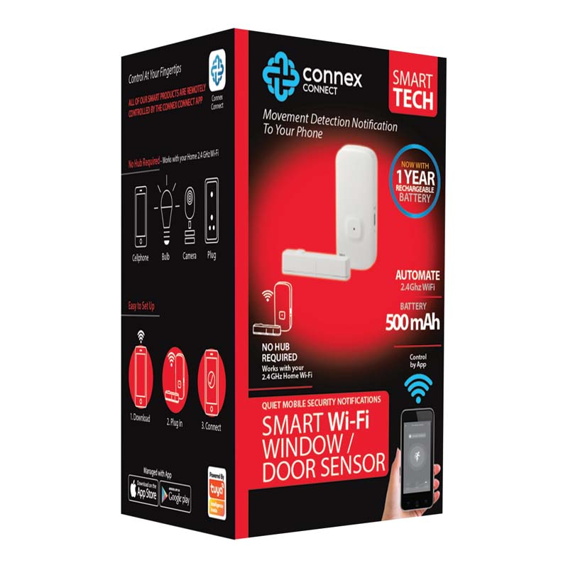 Connex Connect Smart WiFi Door Window Sensor Recharge - White