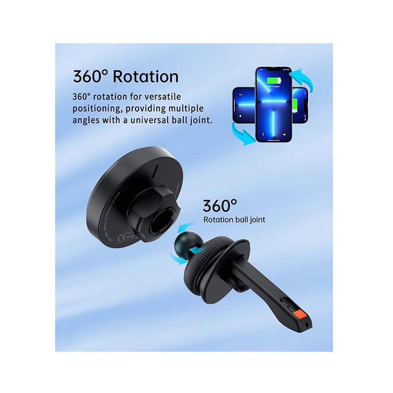 Choetech Magnetic Wireless Car Charger T205-F 15W - Black