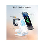 Choetech Fast Wireless 4 In 1 Magnetic Charging Stand T608-F 15W - White - White