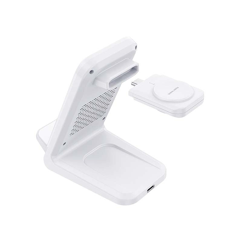 Choetech Fast Wireless 4 In 1 Magnetic Charging Stand T608-F 15W - White - White