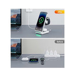 Choetech Fast Wireless 4 In 1 Magnetic Charging Stand T608-F 15W - White - White