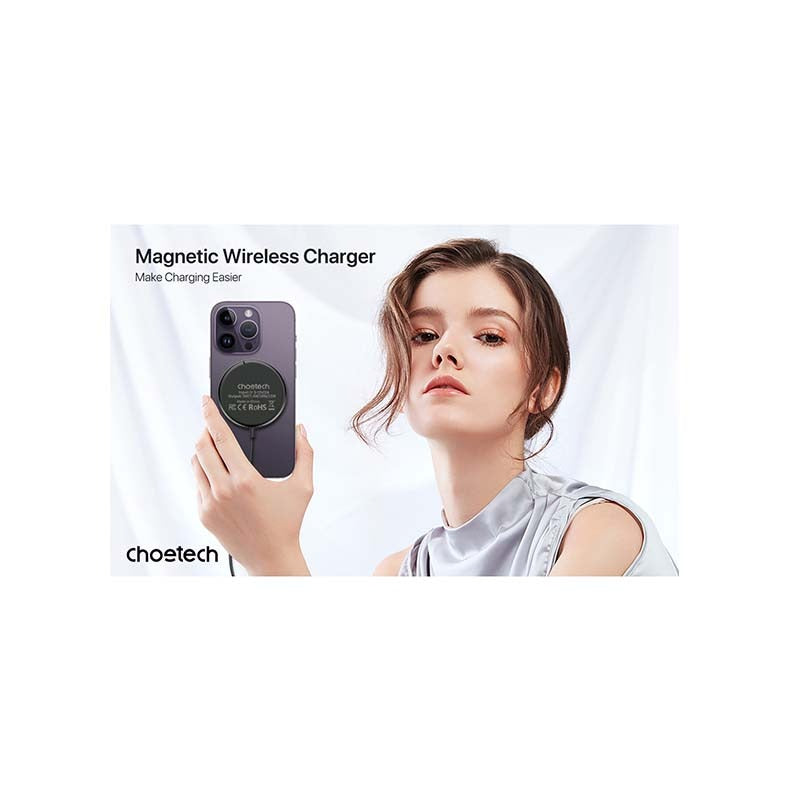Choetech Fast Wireless Charger With Stand T697-F 15W - Black - Black