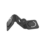 Choetech Foldable 3-in-1 Magnetic Wireless Travel Charger - Black - Black