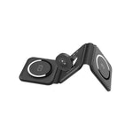 Choetech Foldable 3-in-1 Magnetic Wireless Travel Charger - Black - Black