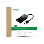 UGREEN USB-A to 3.5mm External Stereo Sound Adapter - Black