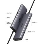 UGREEN 9-in-1 Type C Hub | HDMI | VGA | LAN | SD/TF | 100W PD | USB3.0