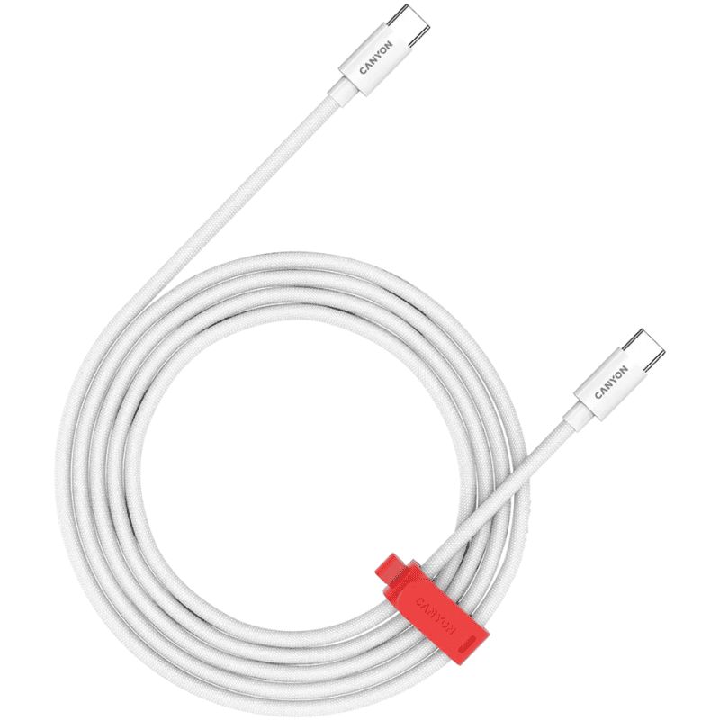 Canyon Cable CC100AB Type-C to Type-C 100W Braided 2m - White