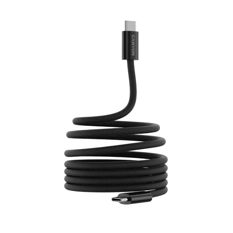 Canyon Cable OnWire 60MG Type-C to Type-C 60W Magnet Braided 1m - Black