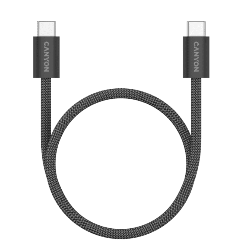 Canyon Cable OnWire 60MG Type-C to Type-C 60W Magnet Braided 1m - Black