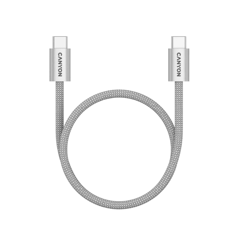 Canyon Cable OnWire 60MG Type-C to Type-C 60W Magnet Braided 1m - Light Grey